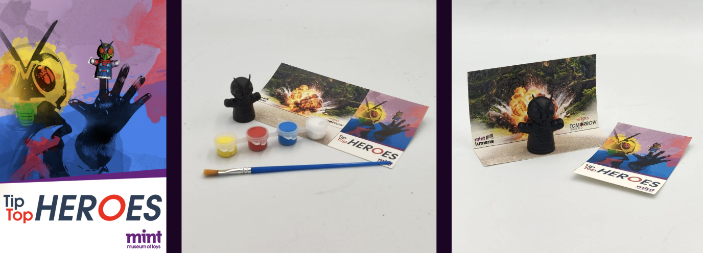 Paint Your Own 3D Kamen Rider Finger Puppet
