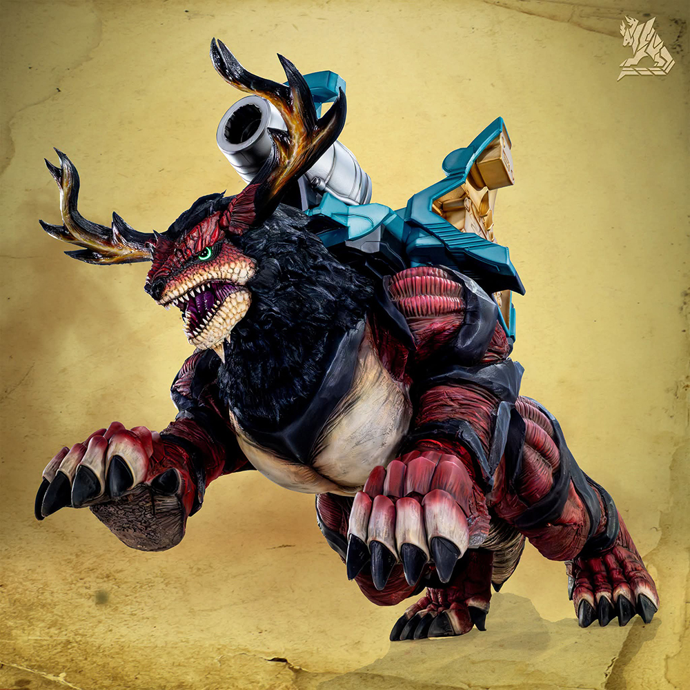 Captain Omegahorn and Kakuzyu Horned Beasts from Kakusei Hunter Omegahorn