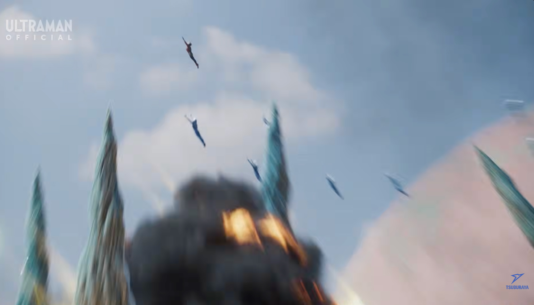An army of Ultraman Teo-like beings races into battle to defend H12